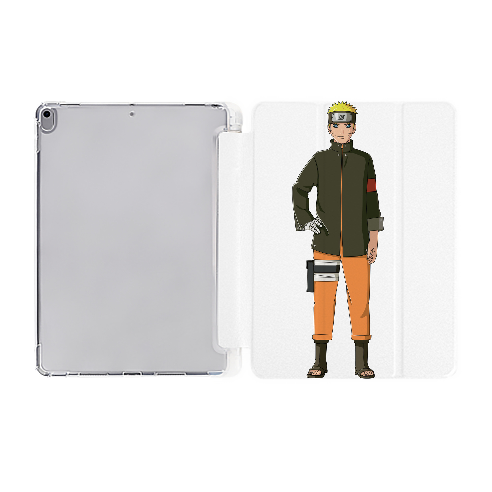 （画像用） NARUTO -ナルト- うずまき ナルト Uzumaki Naruto IPad ケース ペン収納付き 三つ折りスタンド PUレザー×シリコン 対応機種9.5/10.5/10.9インチ
